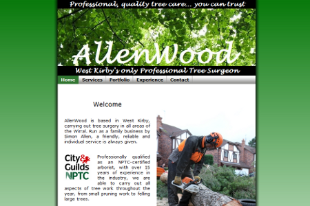 Allen-Wood website designed by Steven Malley